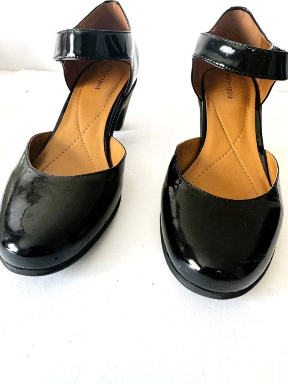 Easy Spirit Clarice Mary Jane Pumps in Black Patent Leather, 8 1/2 Medium